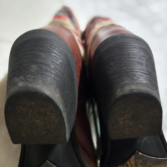 Western Fringe Leather Boots By Laredo Size 8 EUC - Picture 8 of 11